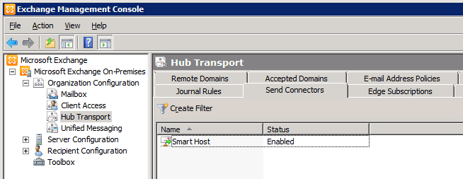 Exchange Send Connectors