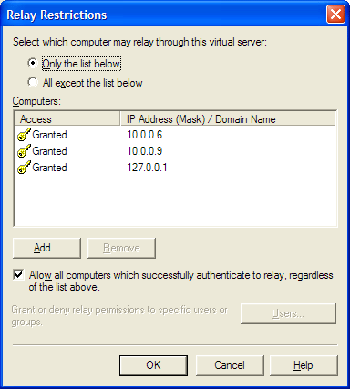 Exchange Relay Restrictions